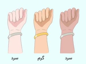 تست زیورآلات برای تشخیص رنگ پوست