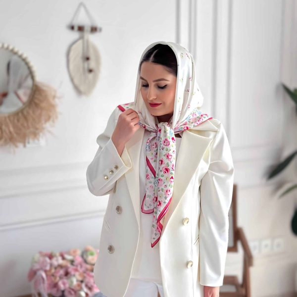 روسری ابریشمی Rose