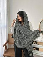 شال خالدار دو رو نخی