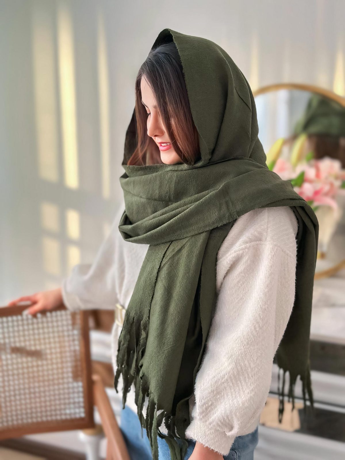شال پاییزی رنگین مهسان