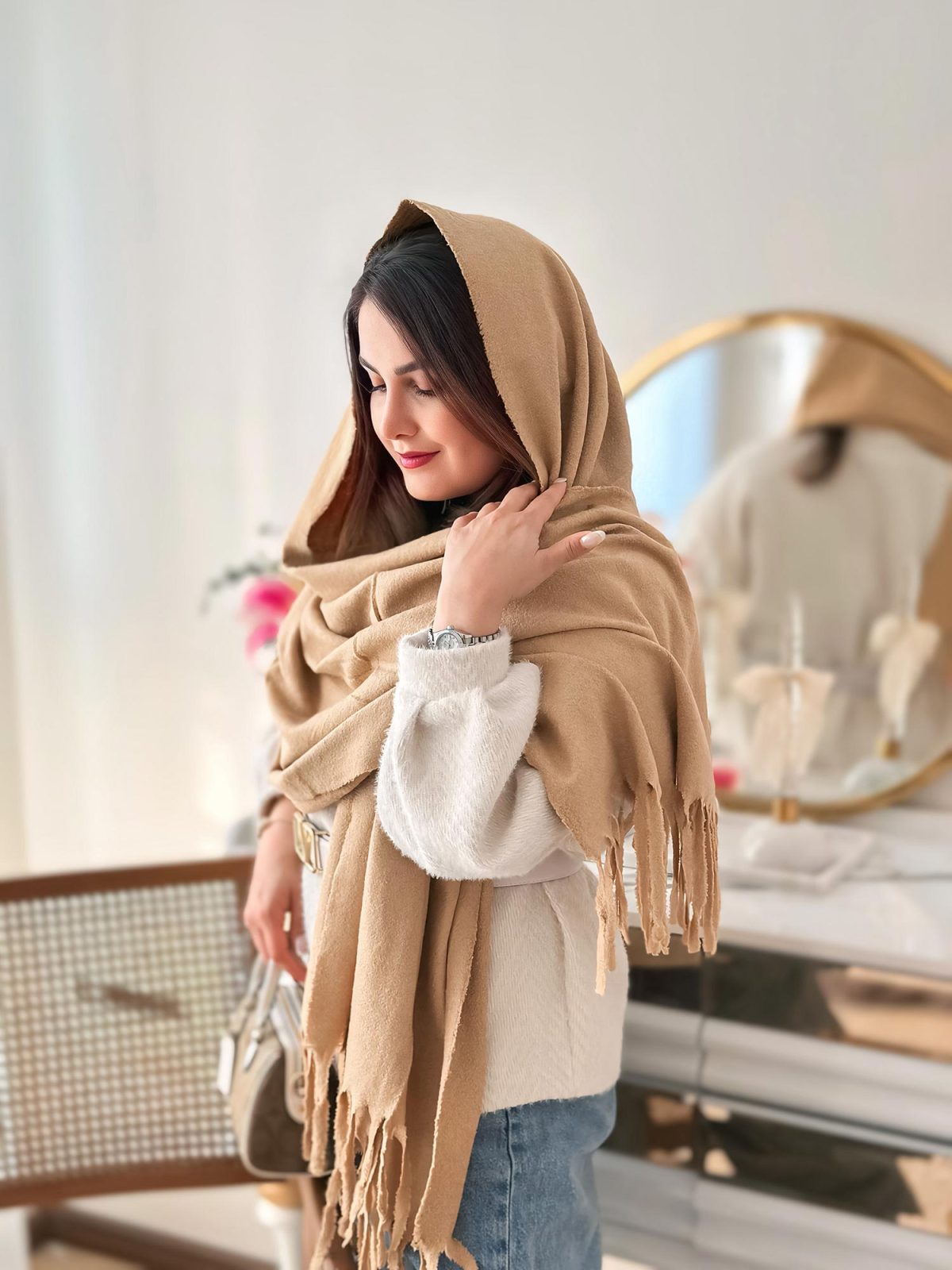 شال پاییزی رنگین مهسان