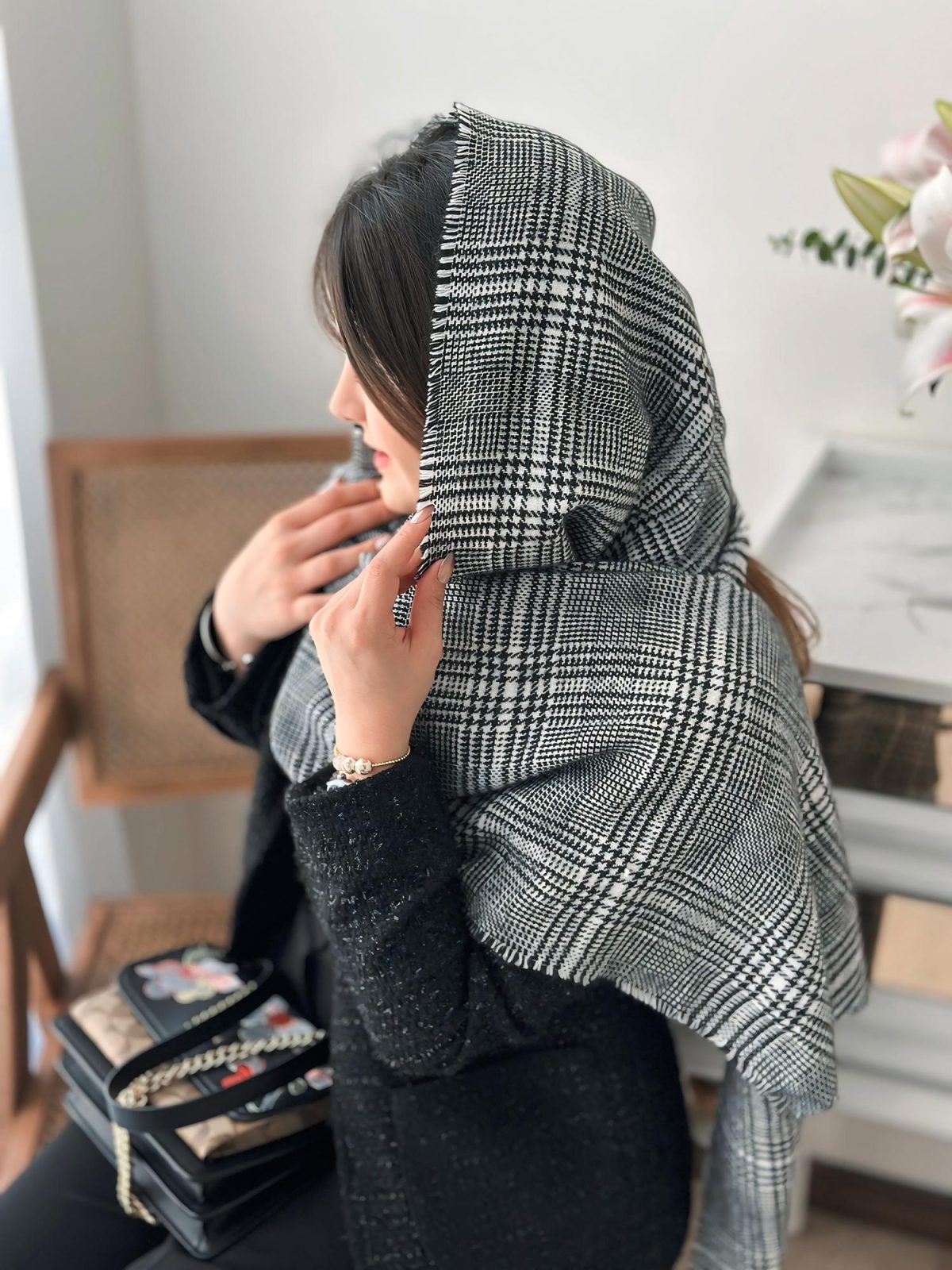 شال موهر مدل ماهی