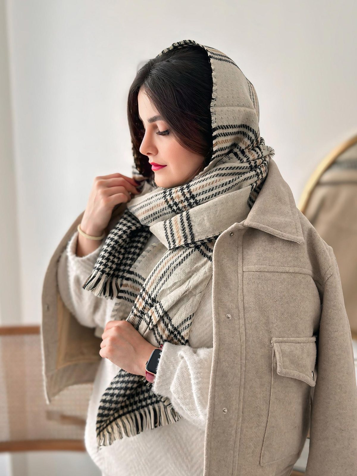 شال موهر ۲ رو nina