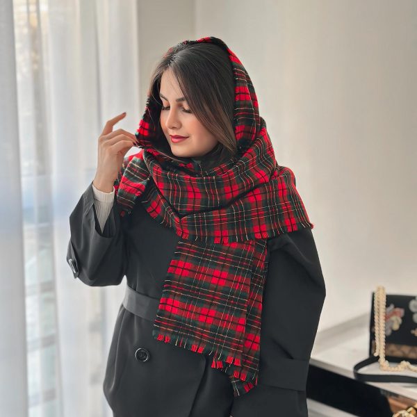شال زمستانی چهارخانه