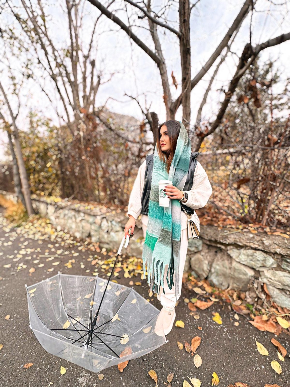 بیگ اسکارف موهر آبرنگی زنانه