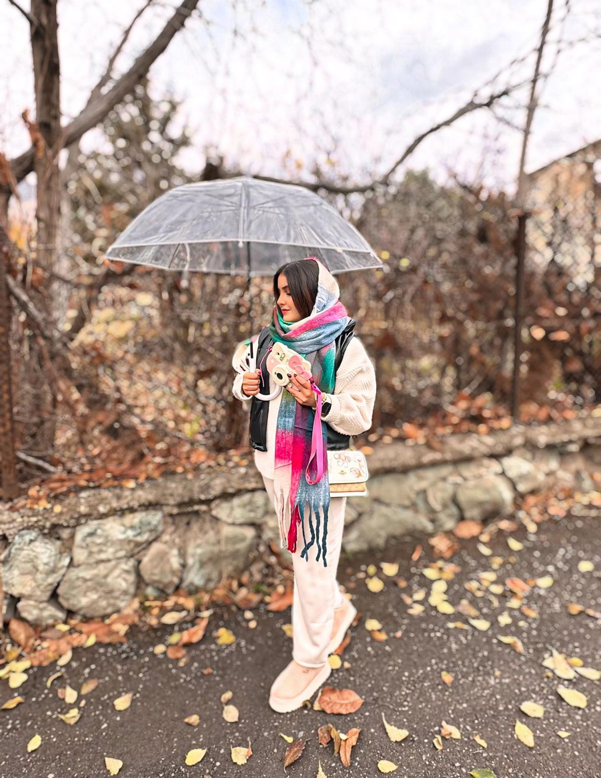 بیگ اسکارف موهر آبرنگی زنانه