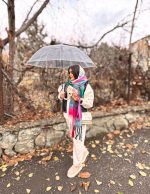 بیگ اسکارف موهر آبرنگی زنانه