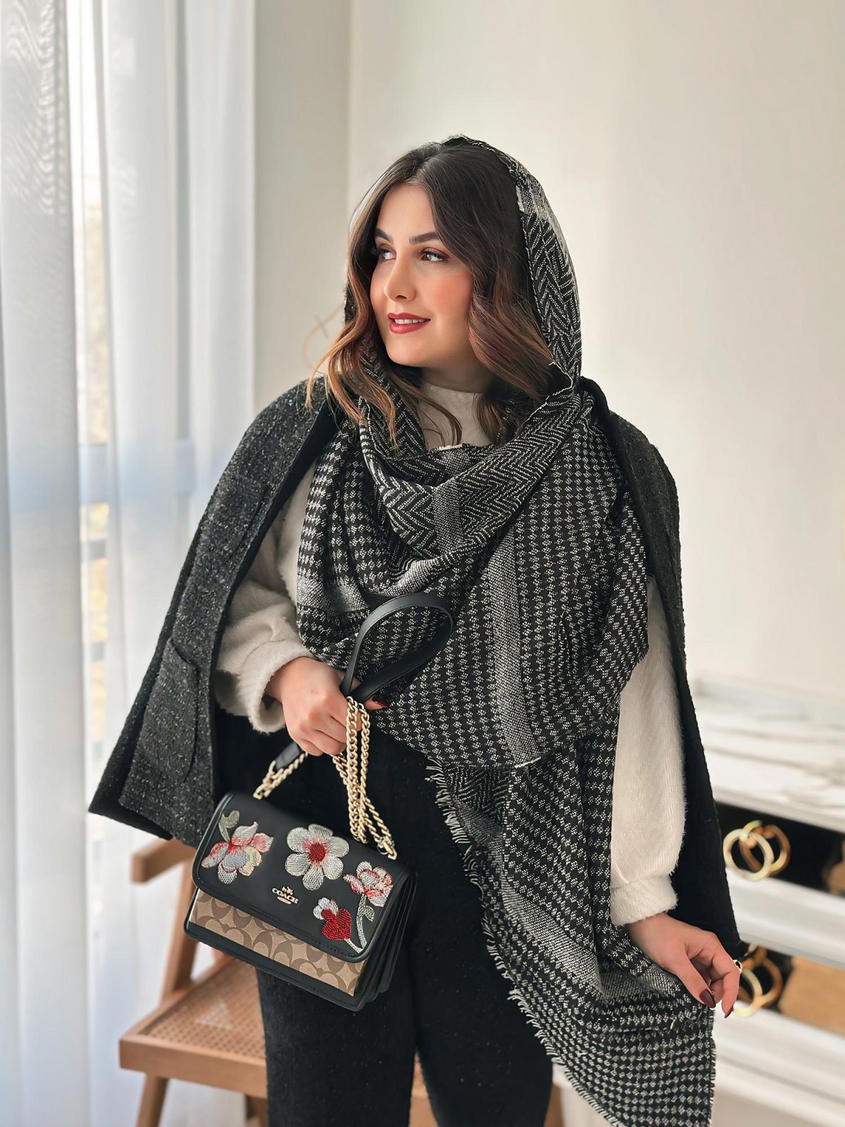 شال موهر طرح ماهی