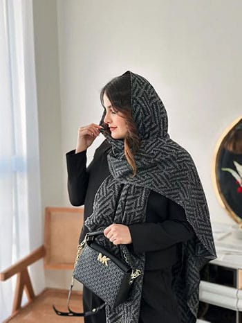 شال موهر طرحدار زمستانی