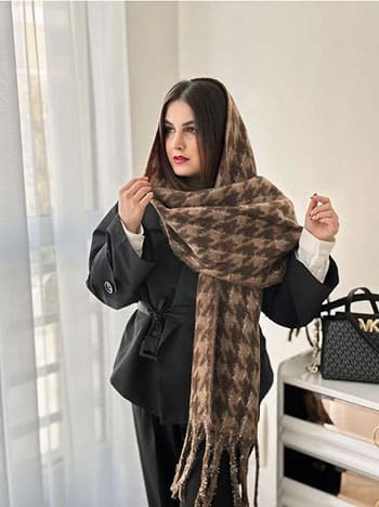 شال موهر طرحدار زمستانی