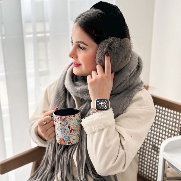 گوش‌بند زمستانی قهوه‌ای