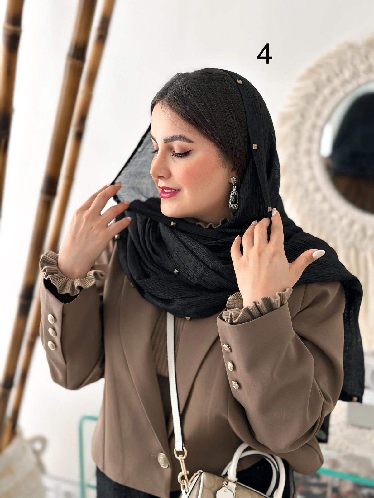 شال مجلسی مشکی