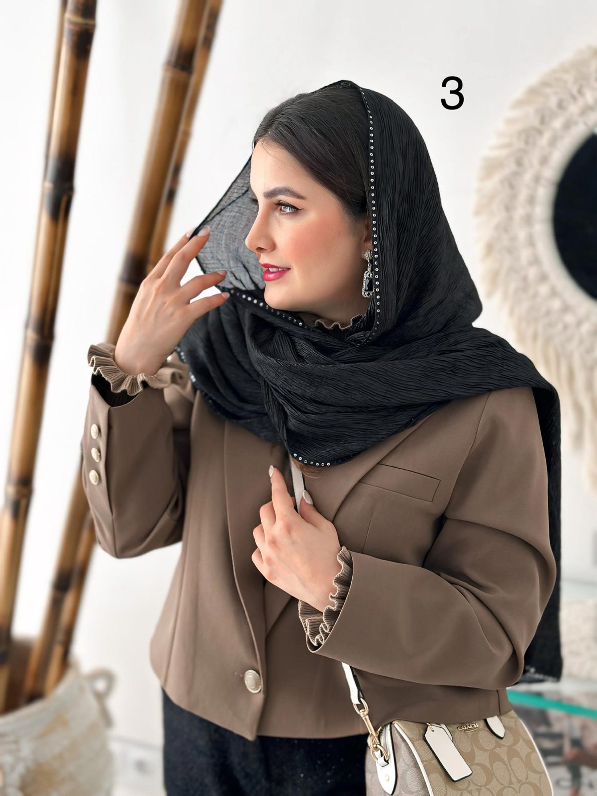 شال مجلسی مشکی