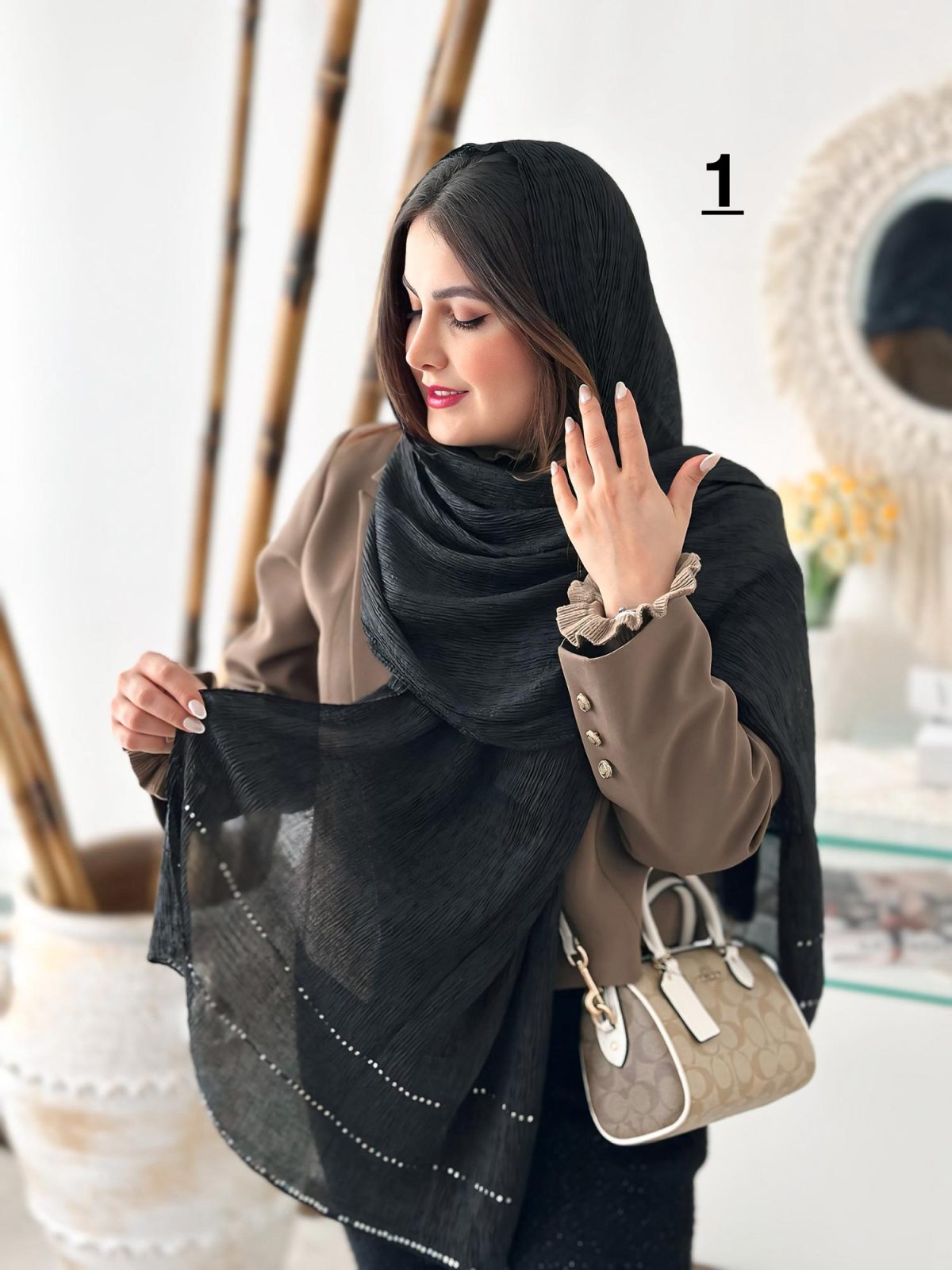 شال مجلسی مشکی