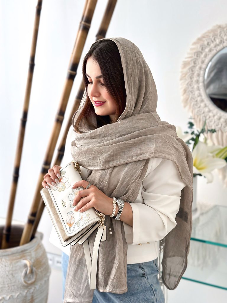 شال نخی مدل ماهی چهار فصل