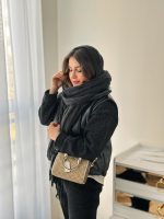 شال موهر پرز بلند ساده