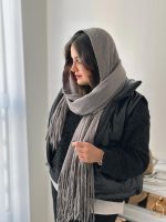 شال موهر پرز بلند ساده