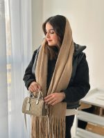 شال موهر پرز بلند ساده