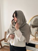 شال چهار فصل دور مروارید