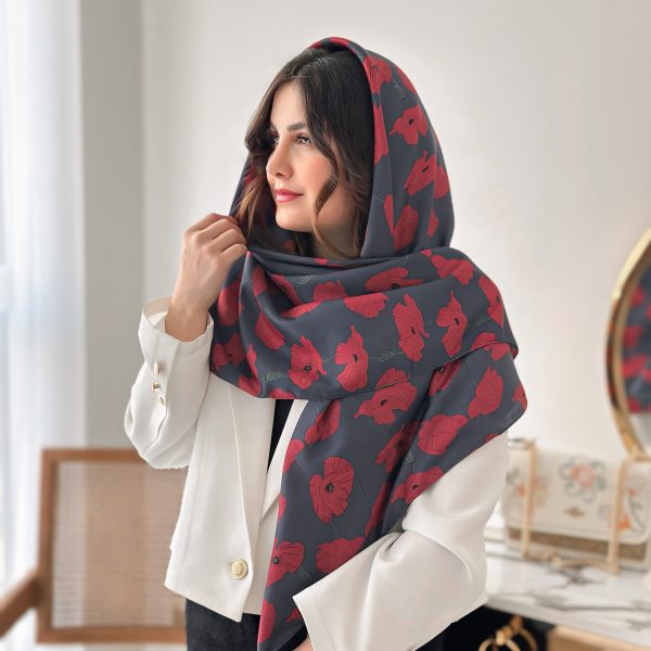 روسری نخی گل شقایق