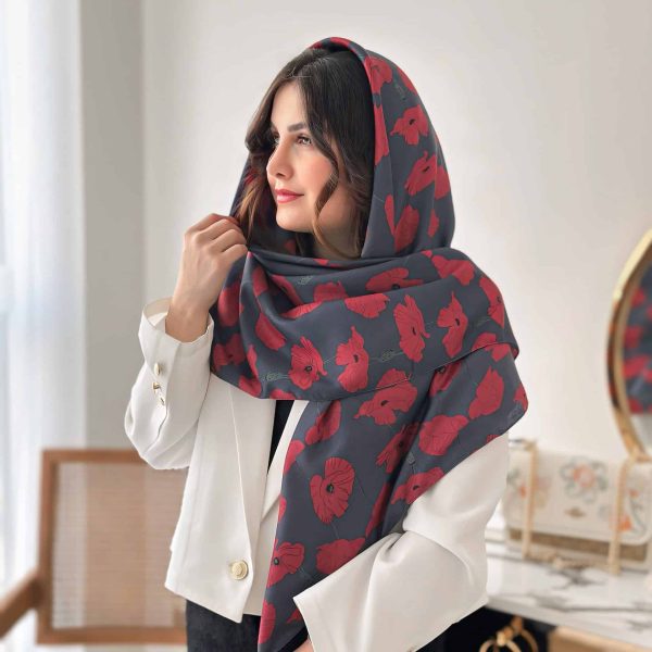 روسری نخی گل شقایق