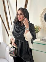 شال مدل ماهی مجلسی دانتل‌دار
