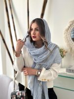 شال مدل ماهی مجلسی دانتل‌دار