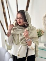 شال مدل ماهی مجلسی دانتل‌دار