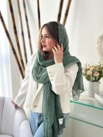 شال ساده نخ ابریشم