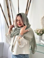 شال ساده نخ ابریشم