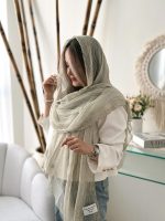 شال ساده نخ ابریشم