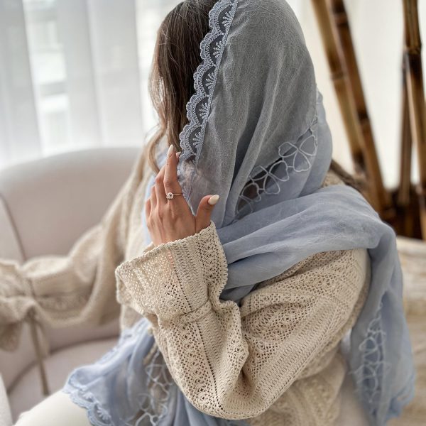 شال حریر ابریشم اپلیکه