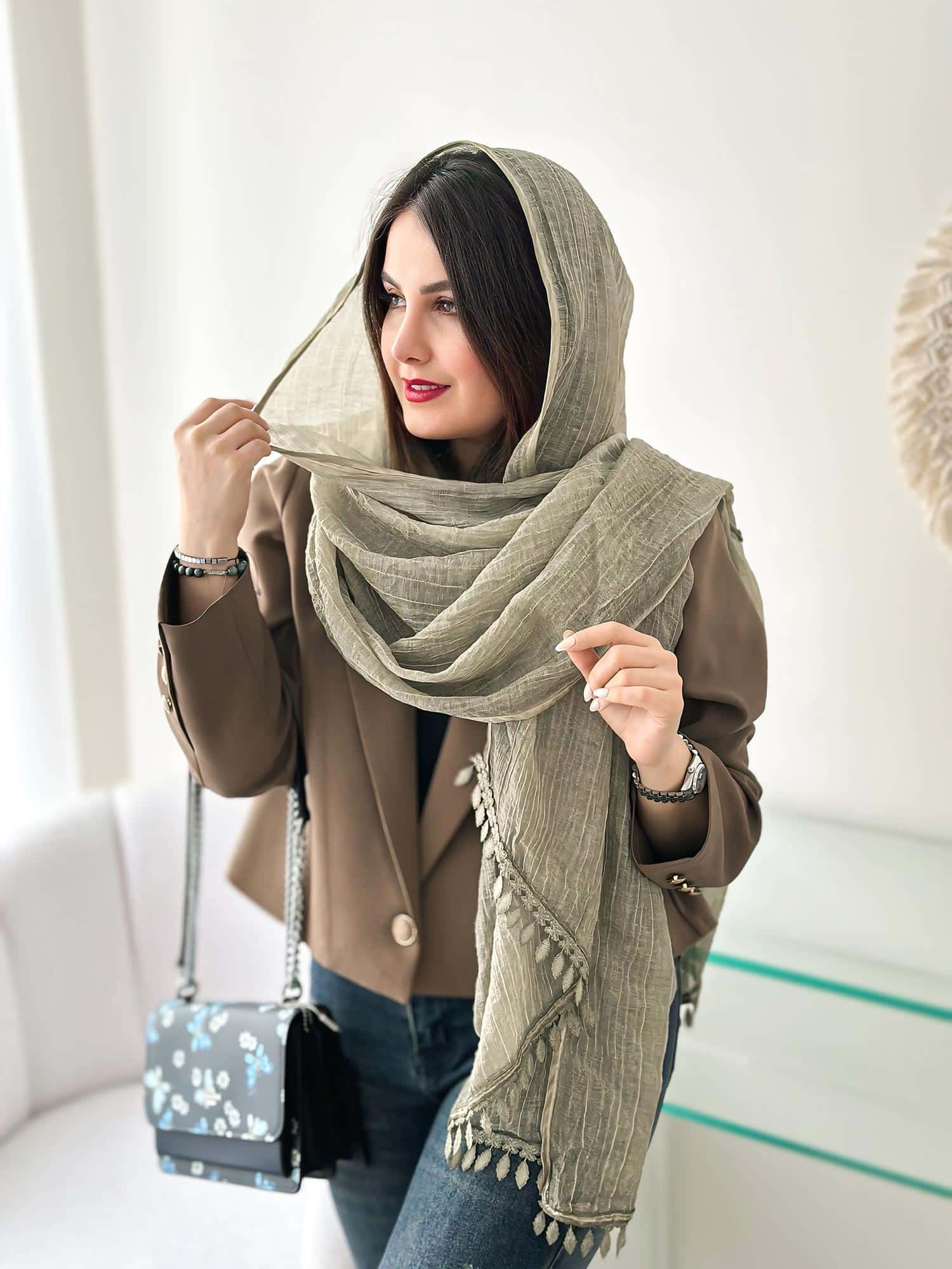 شال زنانه مدل ماهی