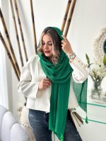 شال نخی بهاری سبز