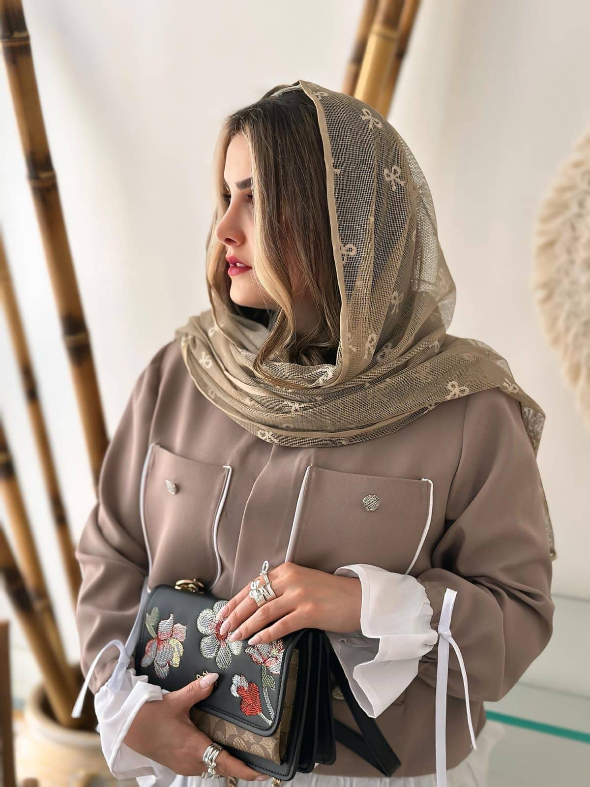 شال مجلسی طرح پاپیون