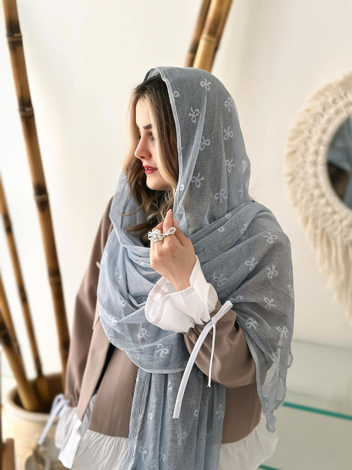 شال مجلسی طرح پاپیون