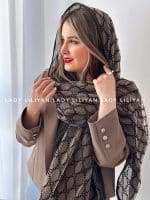 شال نخ ابریشم دولایه