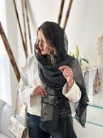 شال مجلسی دانتل دودی