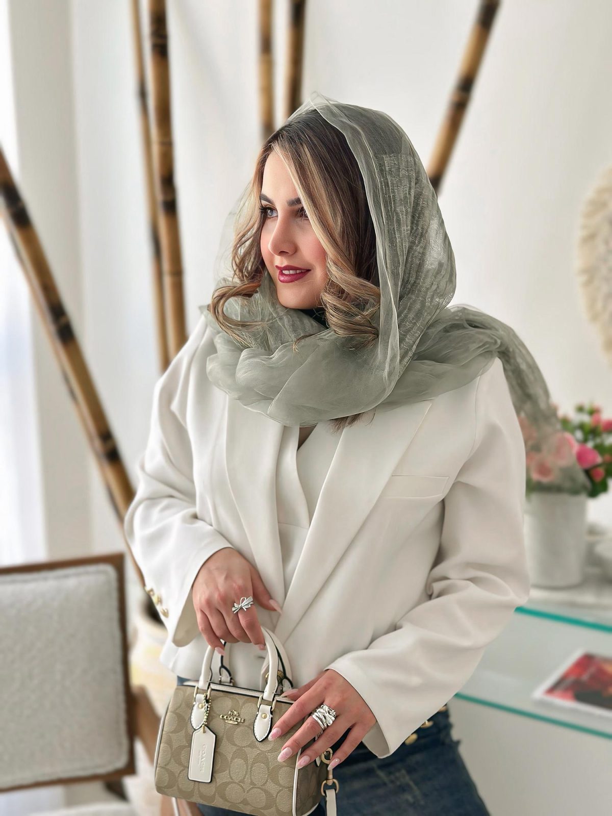 شال ابریشمی دولایه