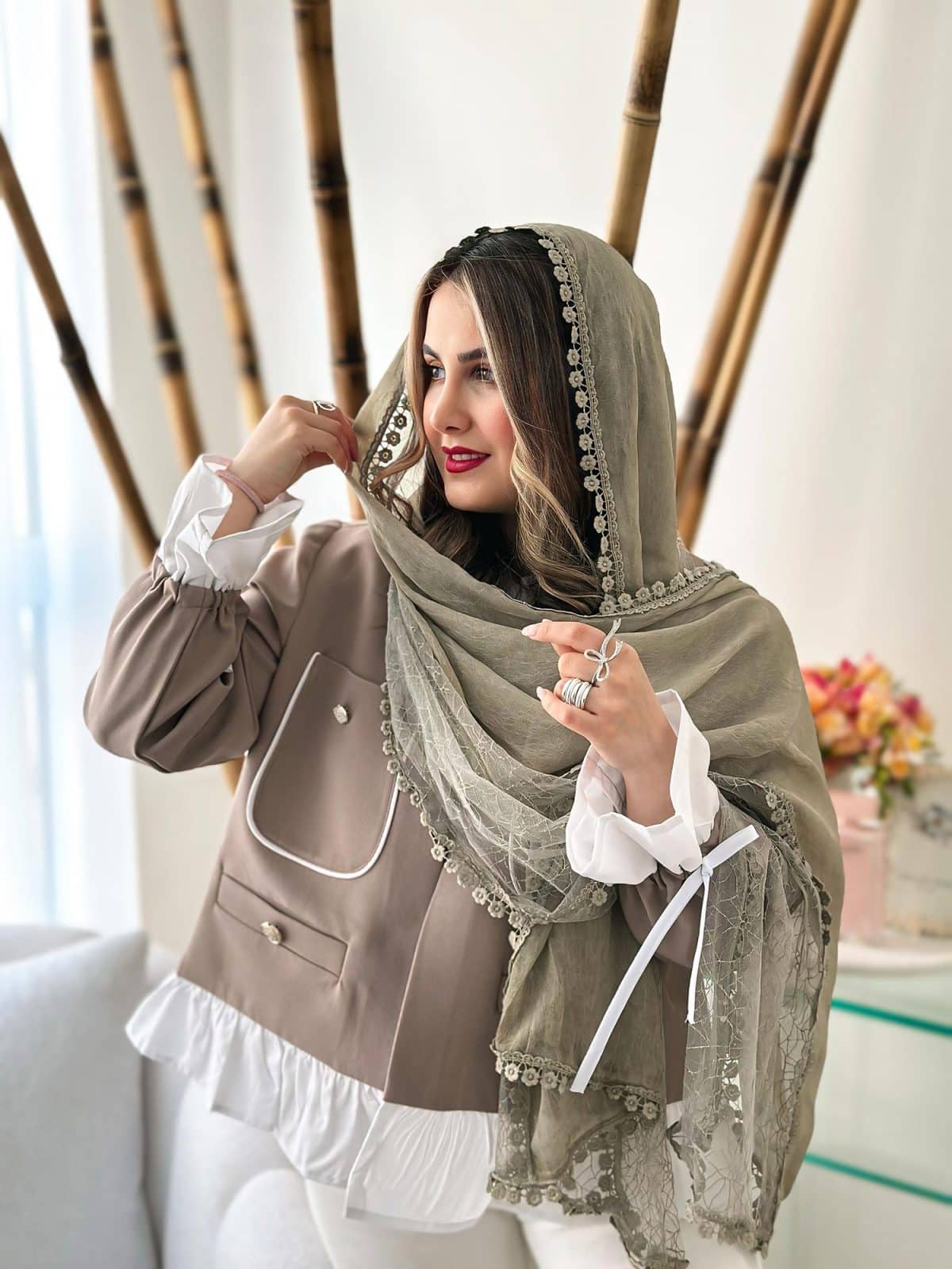 شال ابریشمی مجلسی