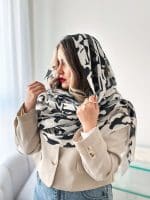 شال پلنگی مشکی