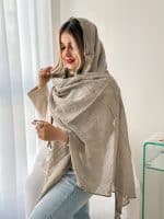 شال ساده کرم