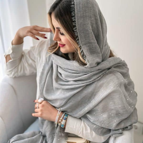 شال زنانه نخی