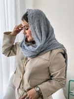 شال نخی لمه‌دار