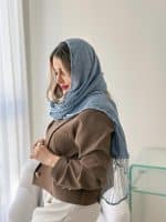 شال مجلسی آبی