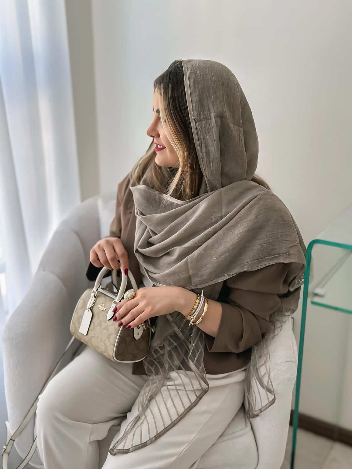 شال مجلسی مدل ماهی نسکافه‌ای