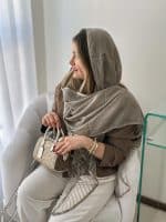 شال مجلسی مدل ماهی نسکافه‌ای