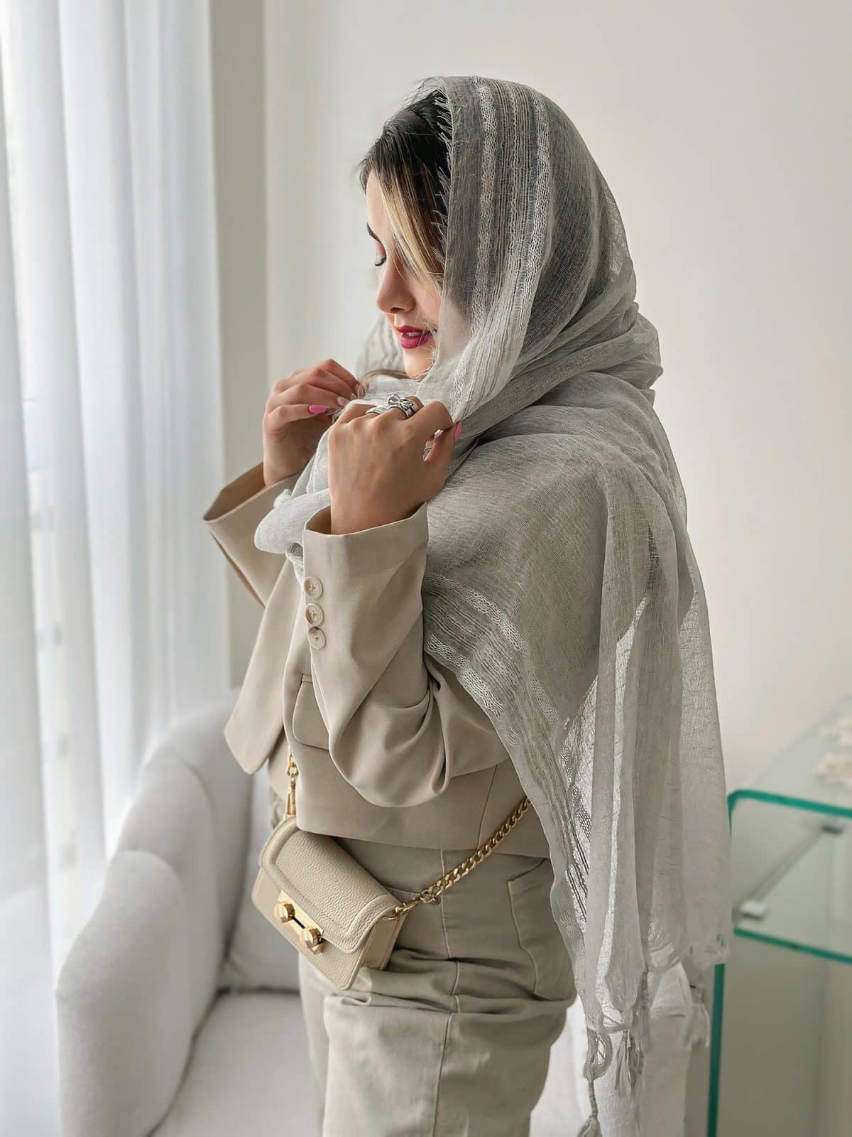 خرید اینترنتی شال نخی